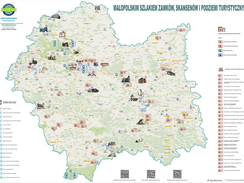 Zamki w Małopolsce- 107 zamków i obiektów obronnych